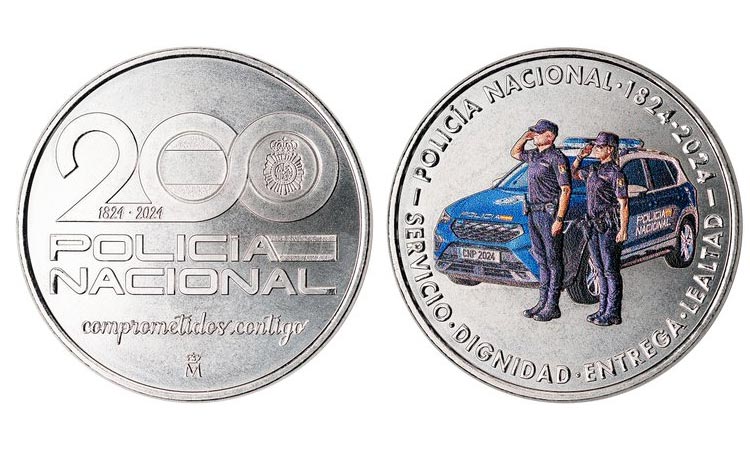 2-Euro-Sondermünze "Policía Nacional"