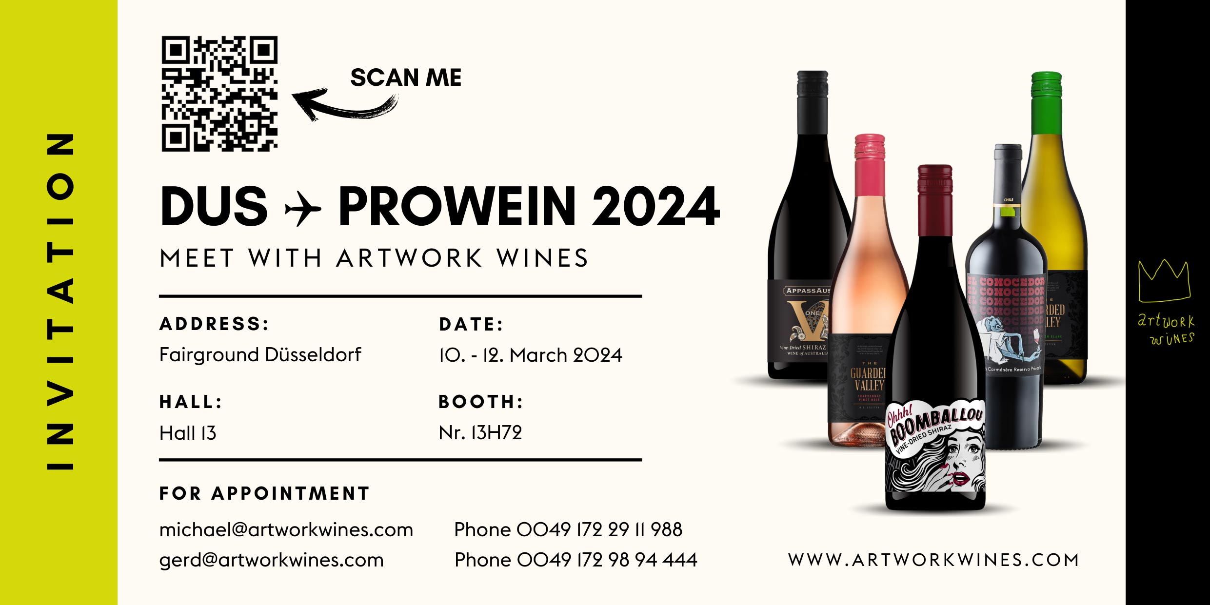 Artwork Wines Invitation