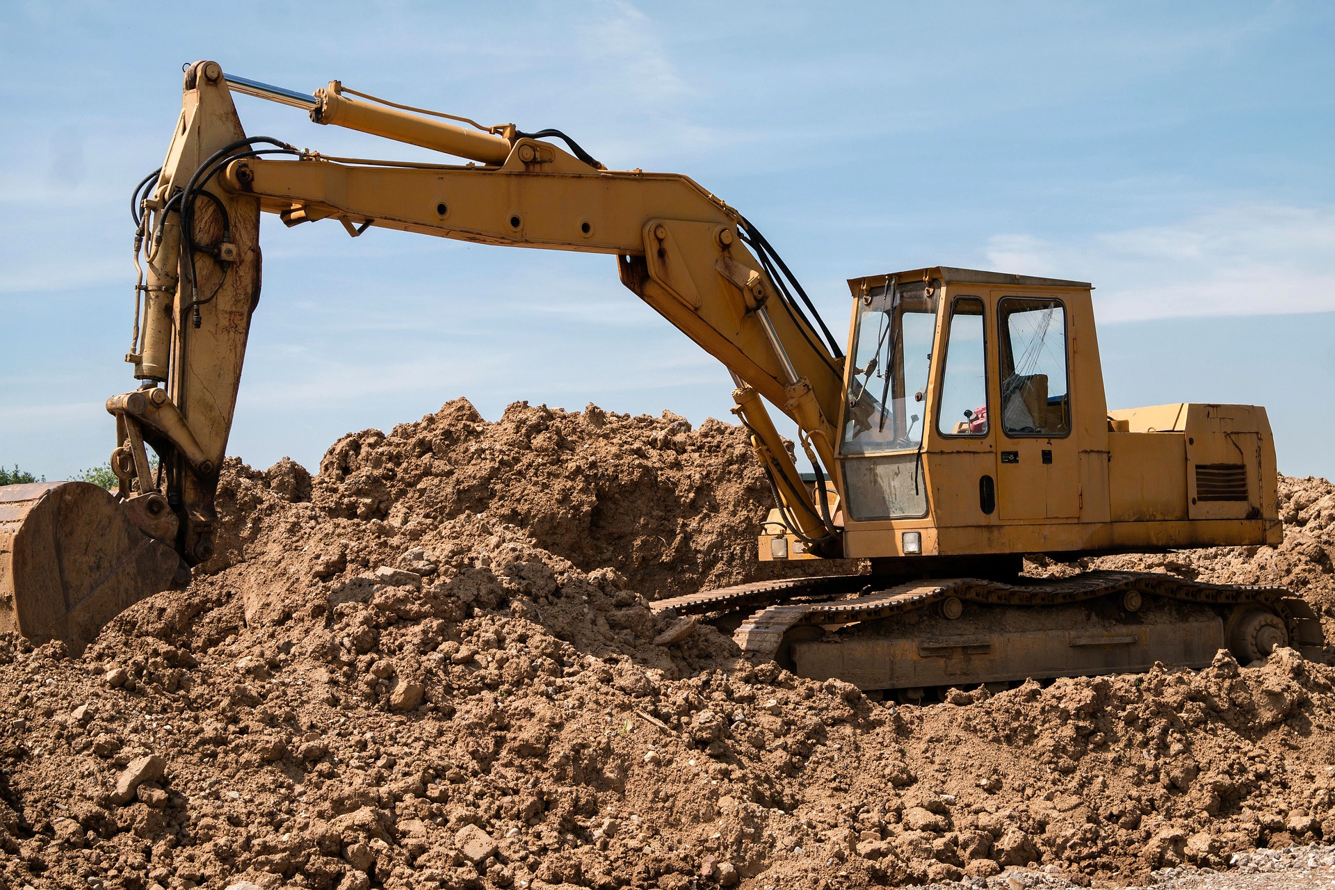 Bagger Baustelle Baumaschine
