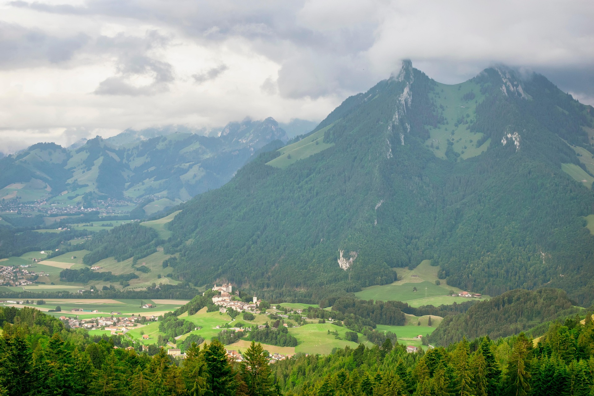 Berg, Senke, Landschaft, Alpen