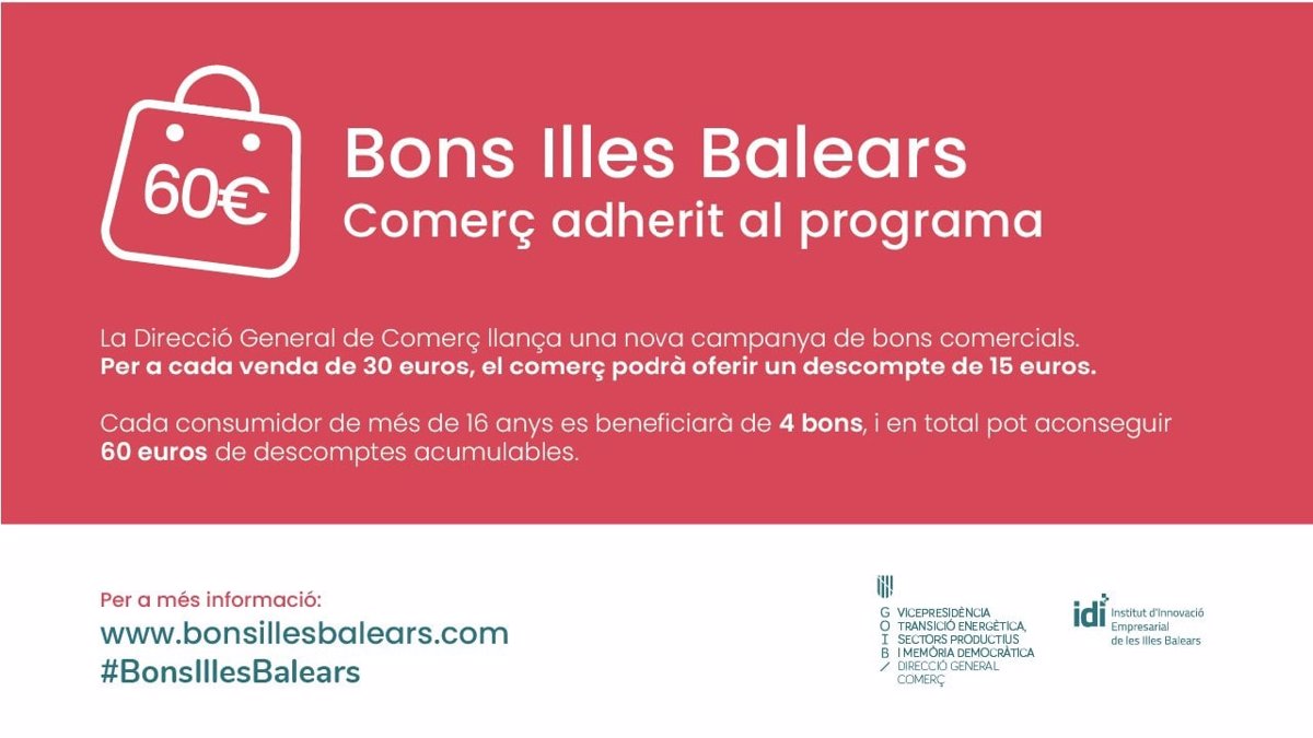 Bereits 250 Geschäfte beteiligen sich an "Bons Illes Balears" Bons Illes Balears