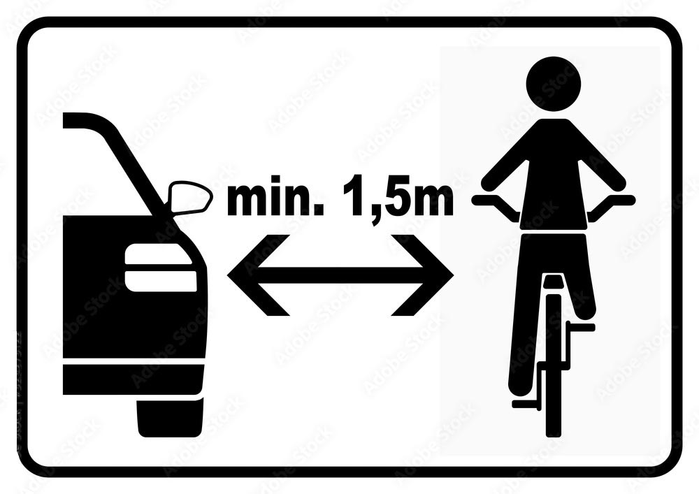 Fahradabstand 1,5 Meter