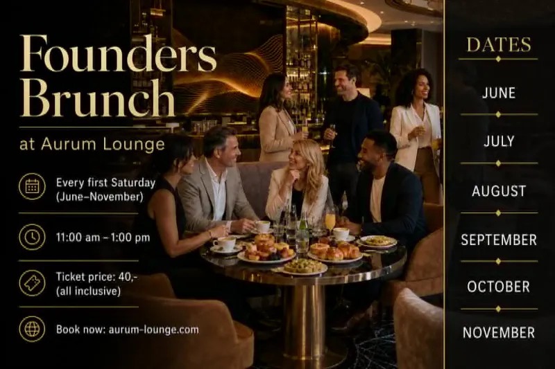 Founders Brunch in der Aurum Lounge