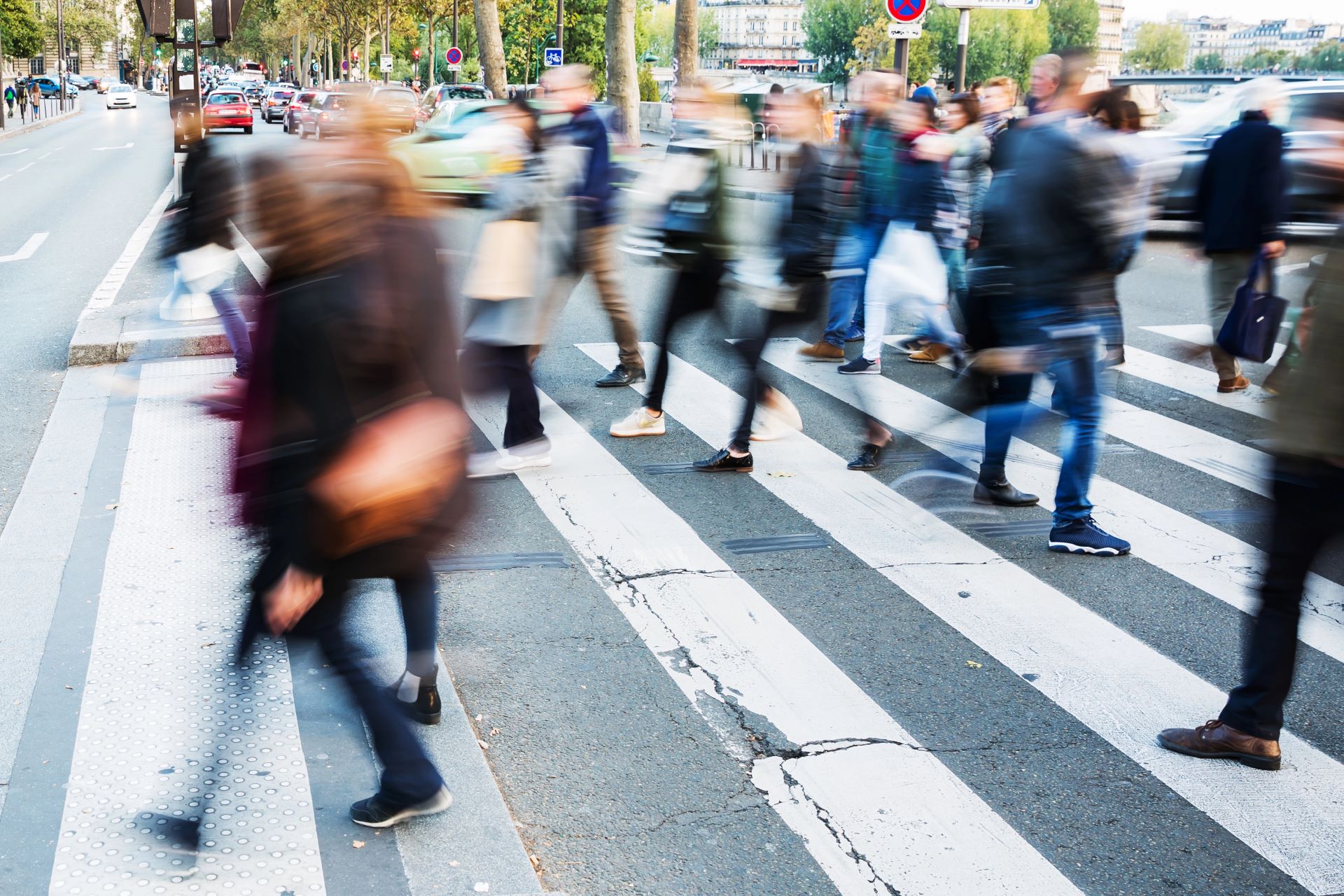 Fussgänger Strassenverkehr Stadt