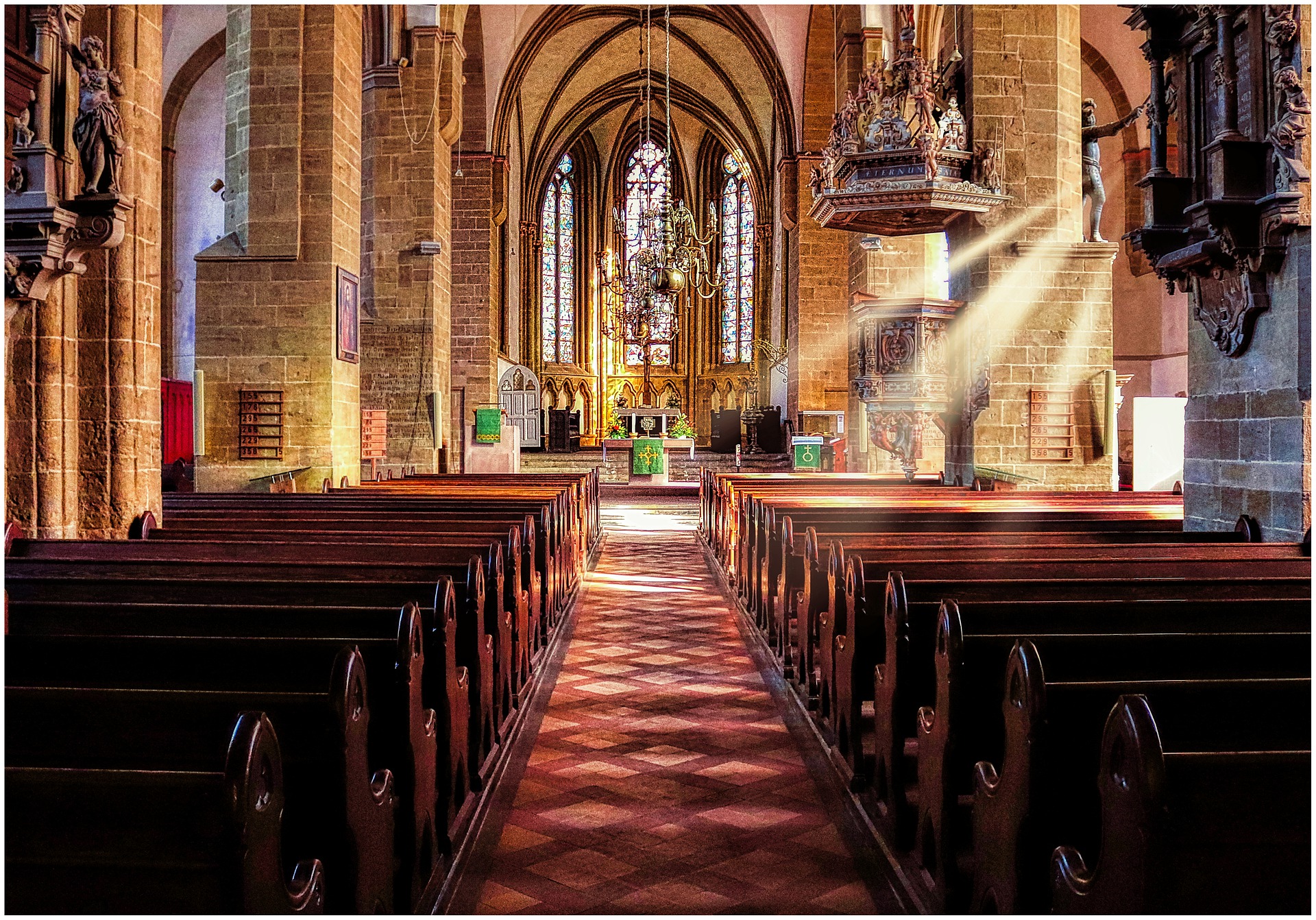 Gottesdienst in einer Kirche
