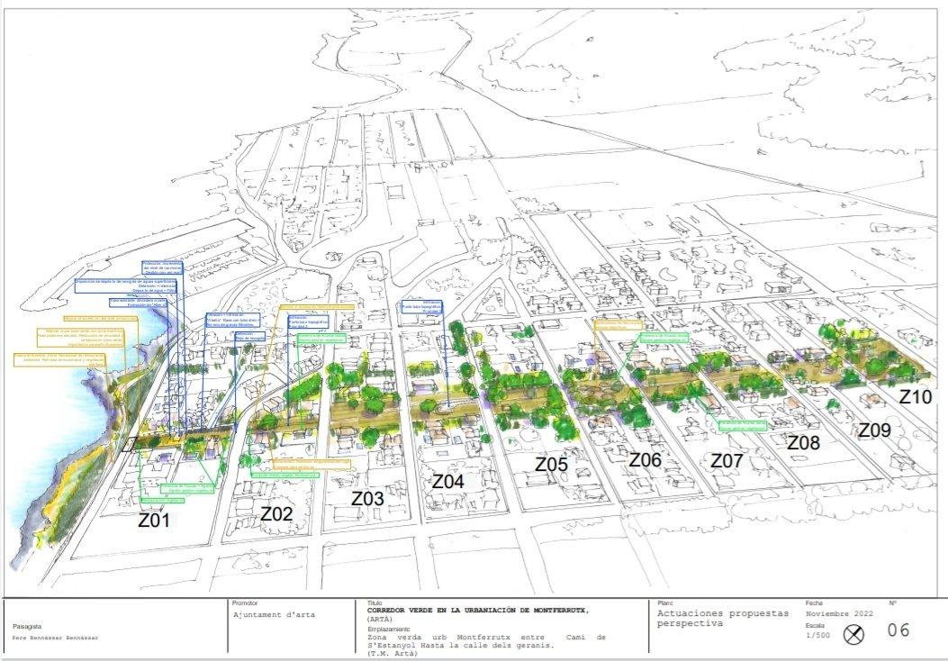 „Grüner Korridor“ für die Urbanisation Montferrutx in Artà
