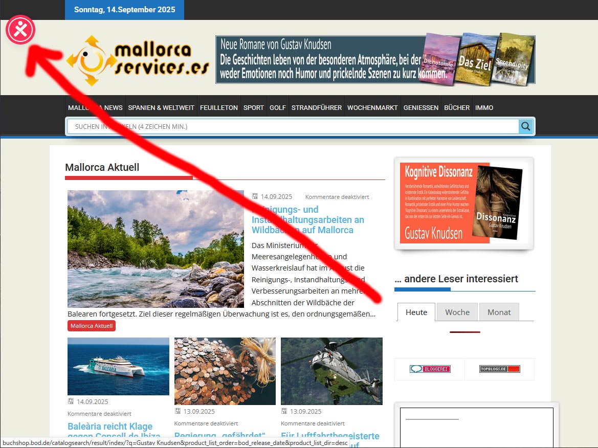 mallorca-services.es Erklärung zur Barrierefreiheit Hinweis Barrierefrei