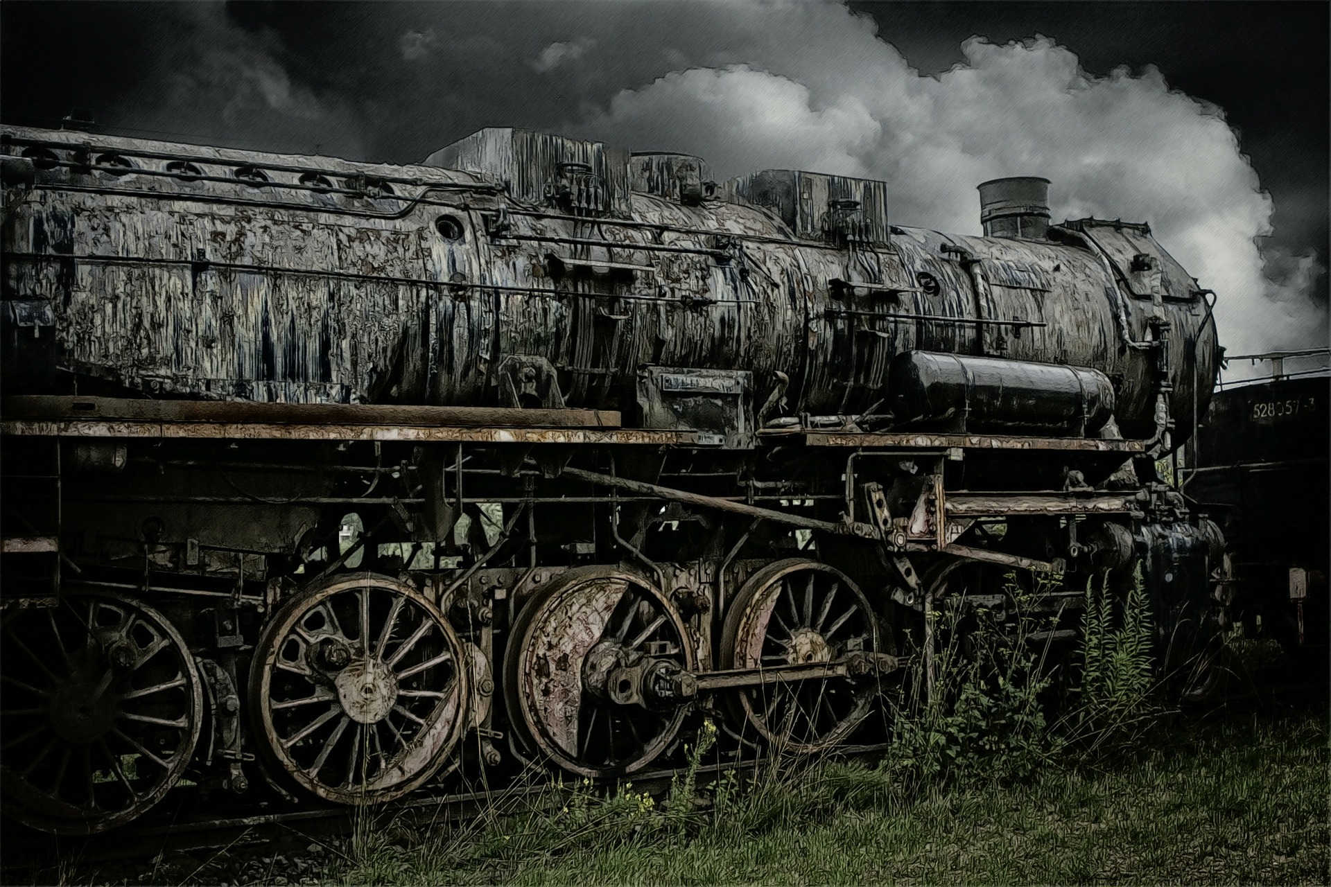 Historische Lokomotive