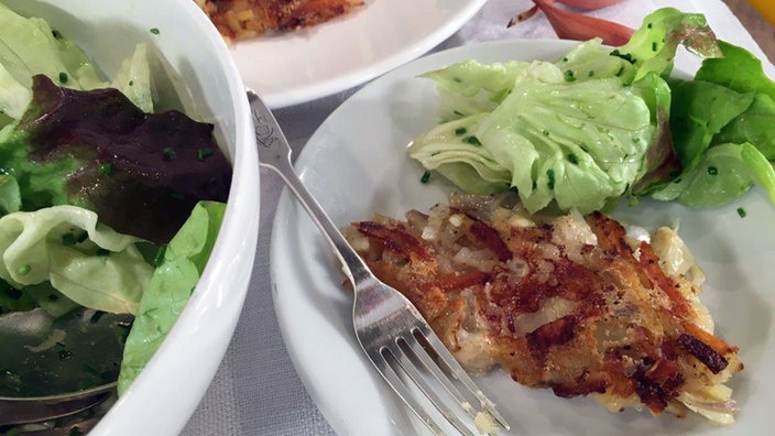 Kartoffelpfanne mit Münsterkäs‘