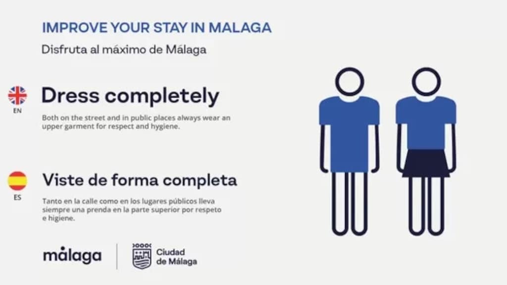 Keine nackten Oberkörper mehr in Málaga Keine nackten Oberkörper mehr in Málaga