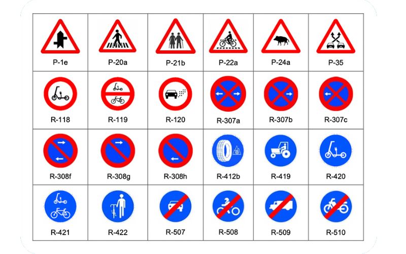 Klare und moderne Verkehrszeichen für Mallorca