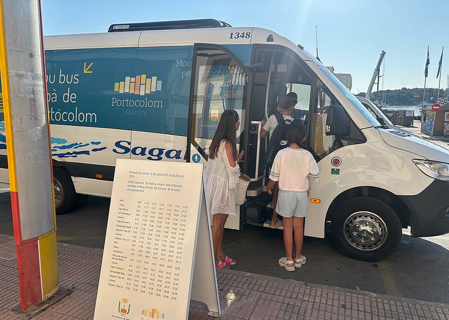 Kostenloser Pendelbus in Portocolom auf Mallorca