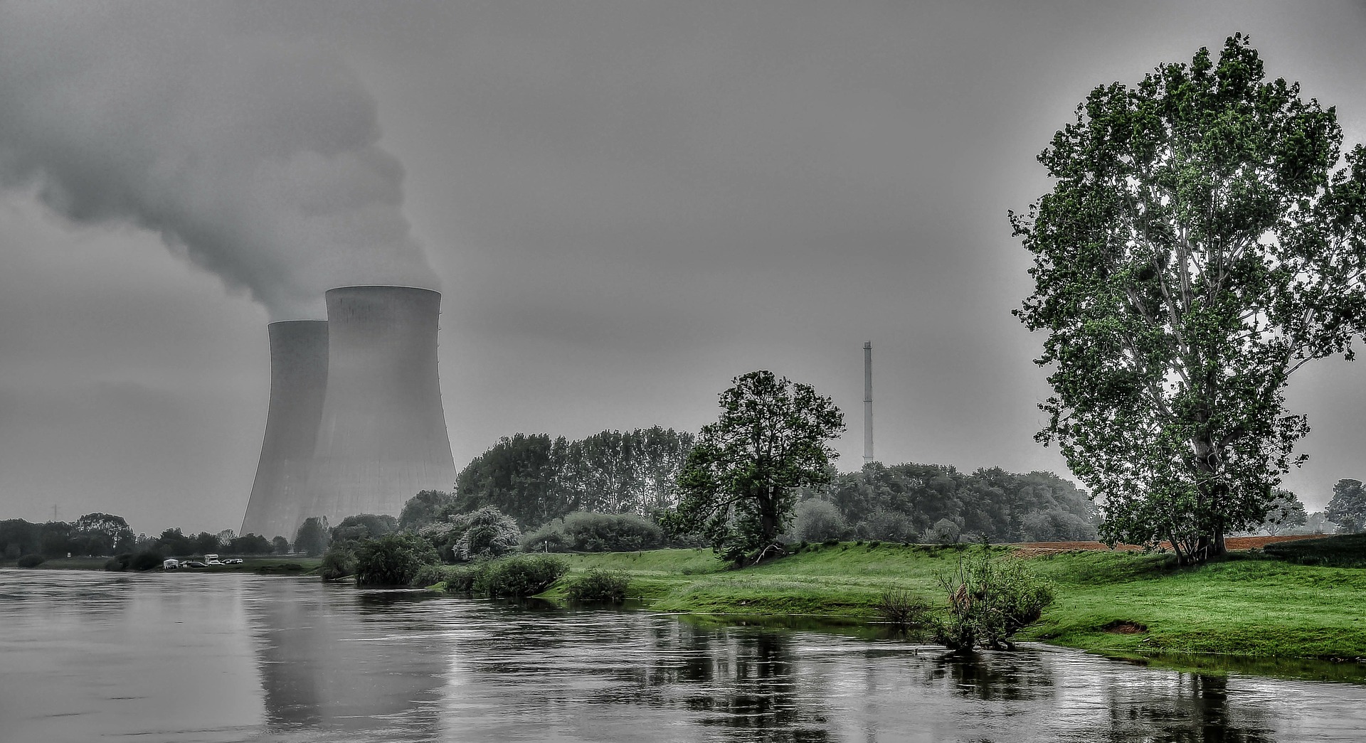 Kühltürme eines Atomkraftwerk