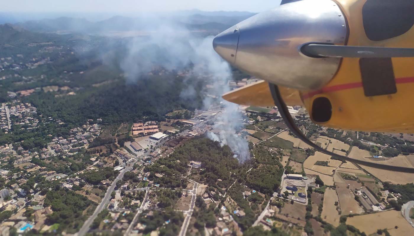 Waldbrand Löschflugzeug auf Mallorca