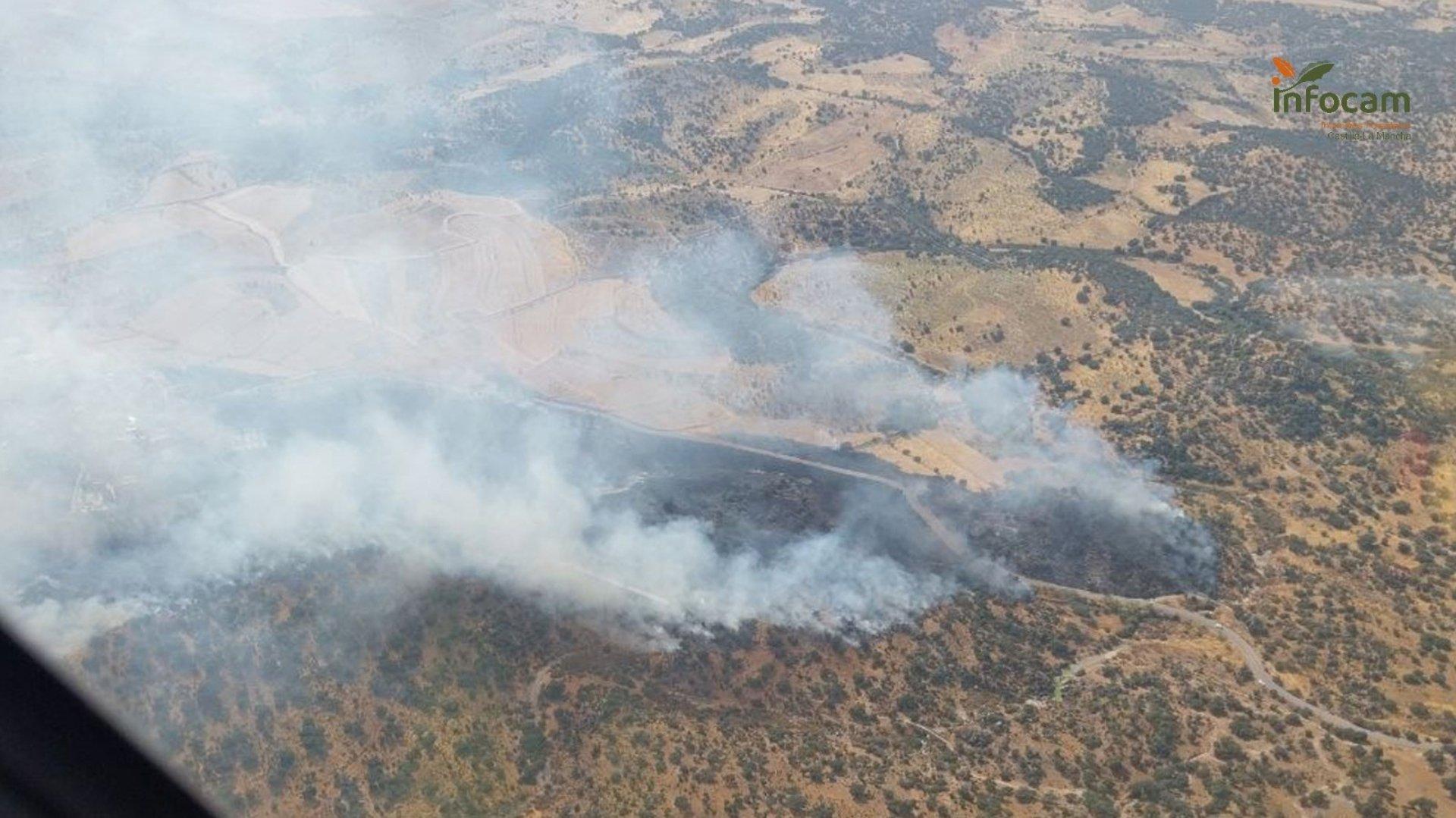 Luftbild Waldbrand