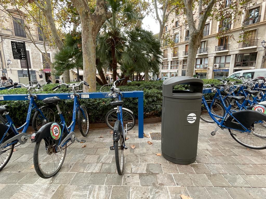 Mülleimer in Palma