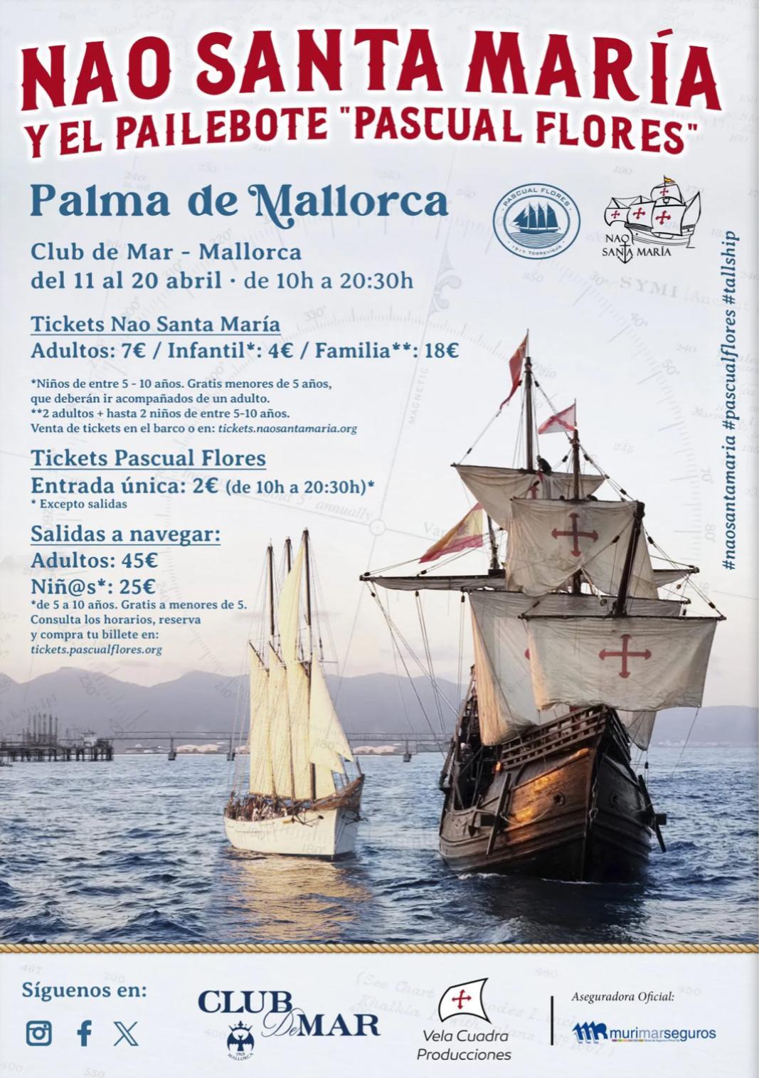 "Nao Santa Maria" legt in Mallorca an "Nao Santa Maria" legt in Mallorca an