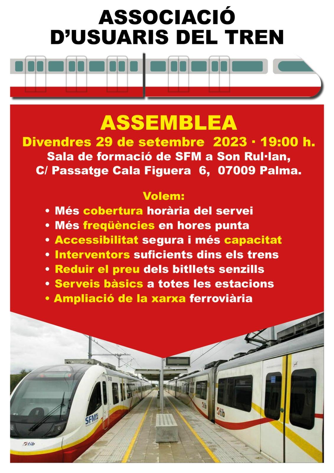 Posters verboden op treinstations in Mallorca