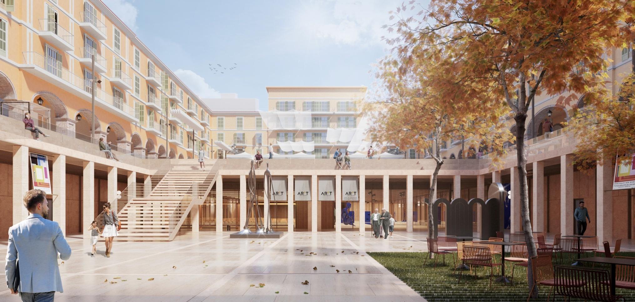 Plaza Mayor in Palma – “haar karakter blijft onveranderd”