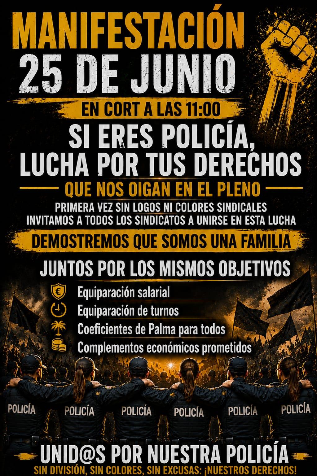 Polizisten in Palma protestieren gegen unerfüllte Versprechen