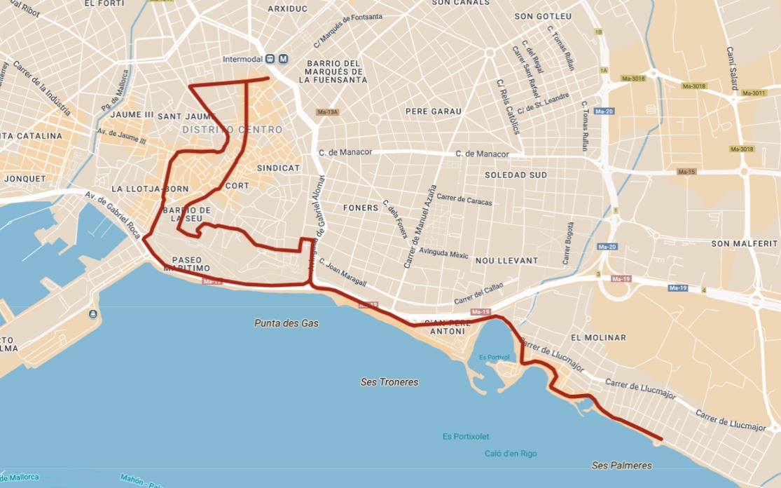 Verkeershinder in Palma tijdens de “Ponle Freno 2025” Verkeershinder in Palma tijdens de “Ponle Freno 2025”