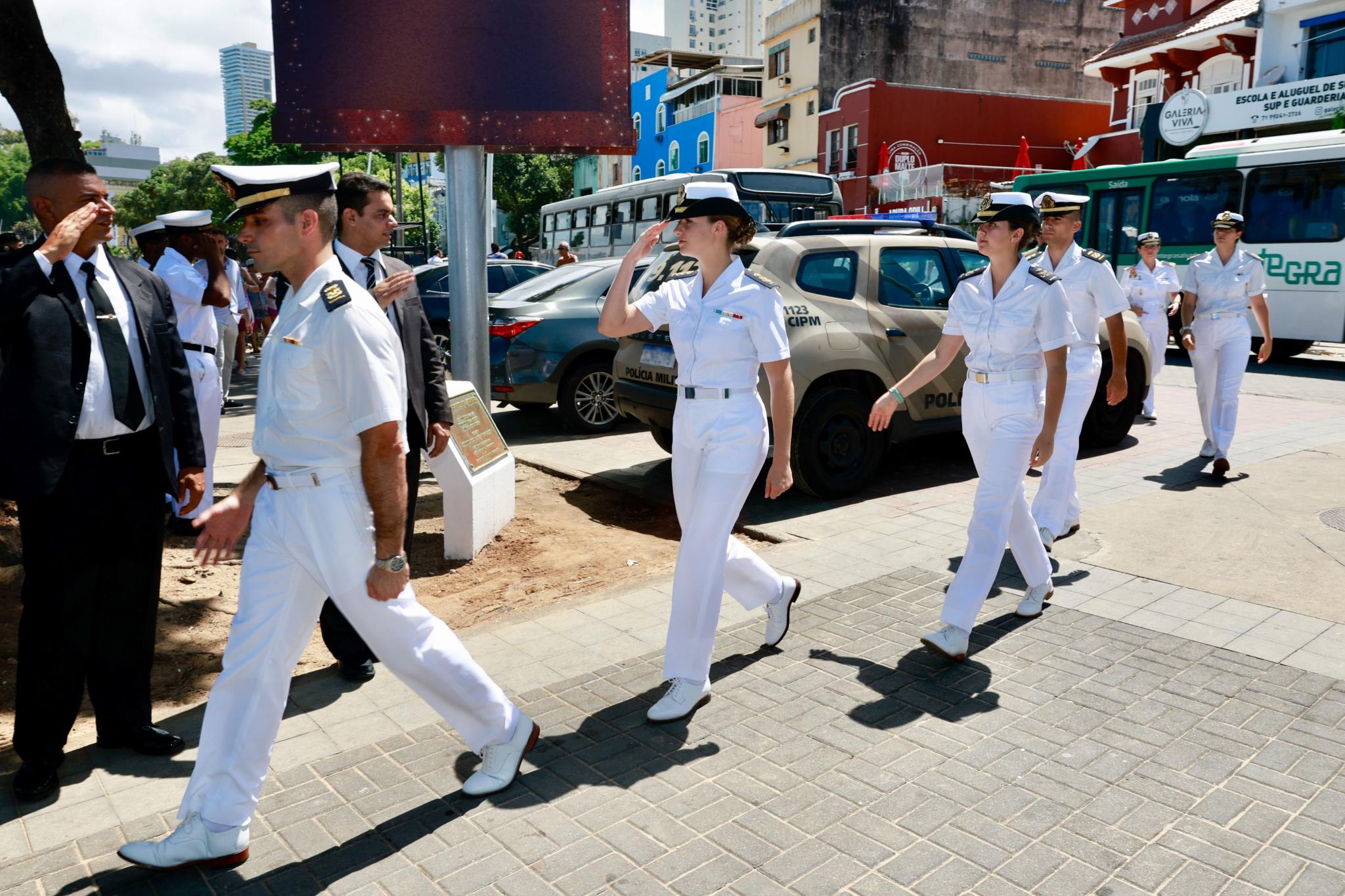 Prinses Leonor herdenkt de gevallenen in Salvador da Bahia