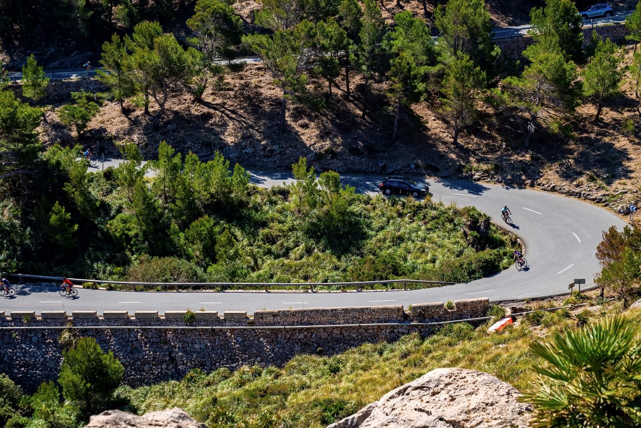 Radfahrer Serra de Tramuntana