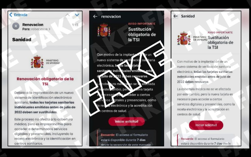 Sanidad warnt vor Fake-Mails