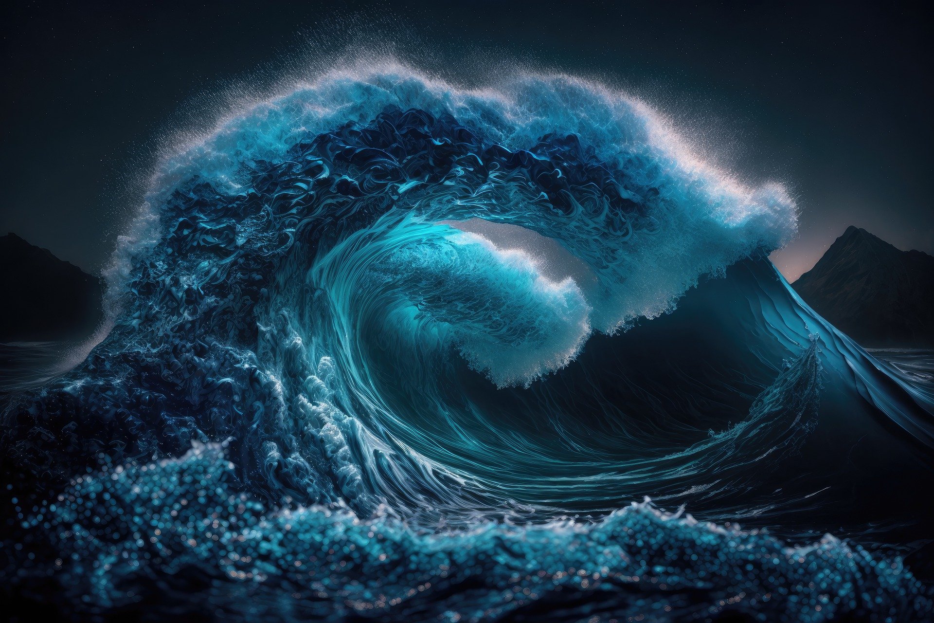 Tsunami Wellen Ozean Meer