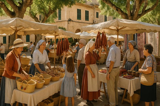 Ontspannen marktbezoek in Port de Sóller op Mallorca