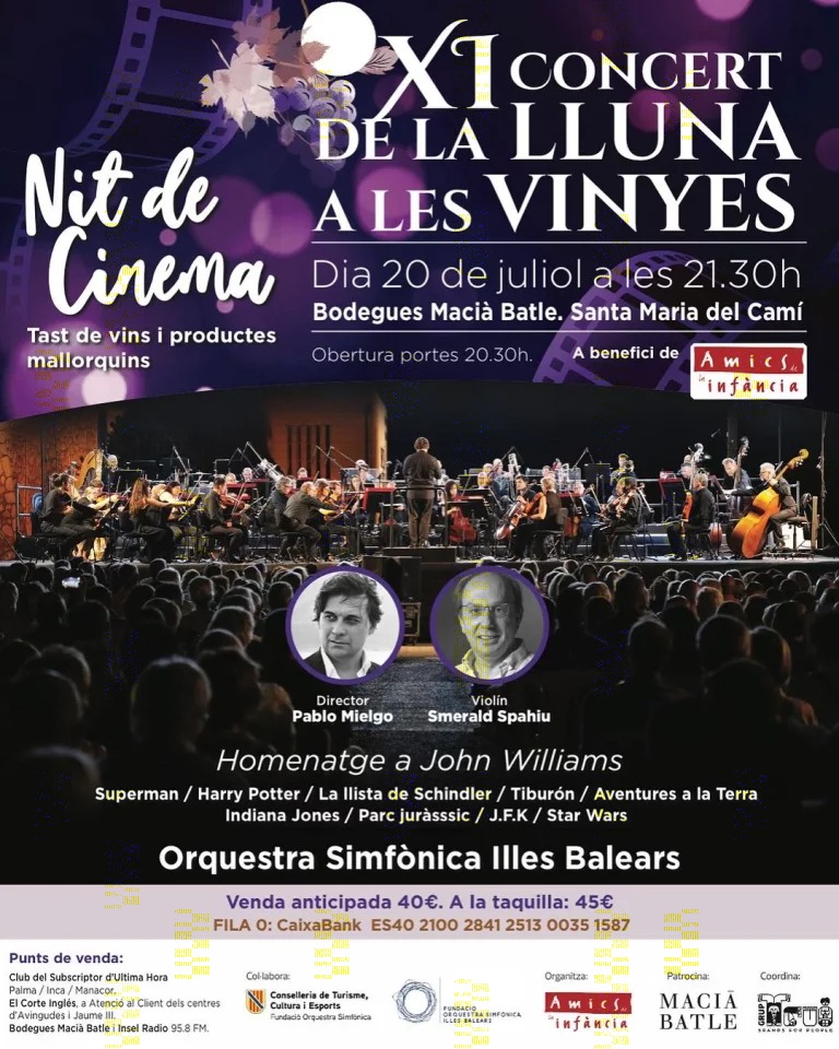 XI “Concert de la Lluna a les Vinyes” op 20 juli 2024