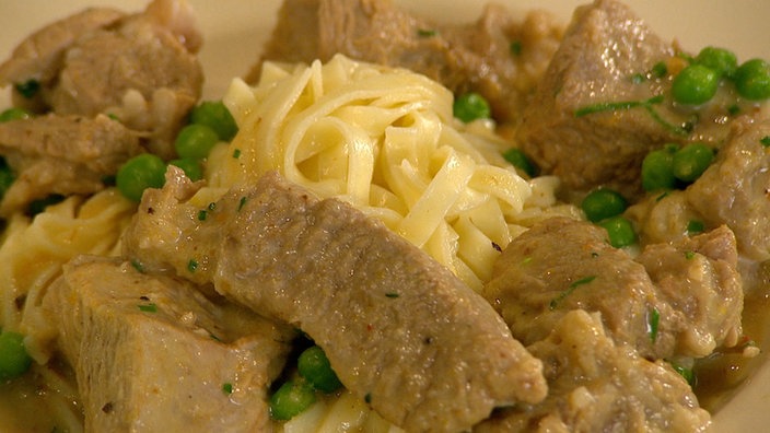 Eingemachtes Kalbfleisch