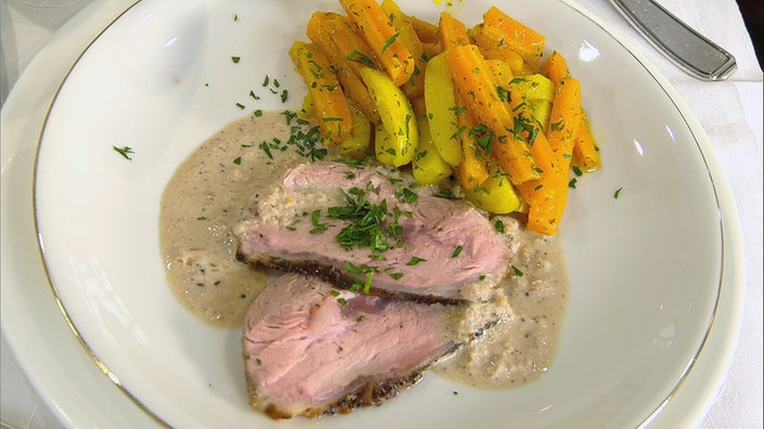 Kalbsschmorbraten in saurer Milch