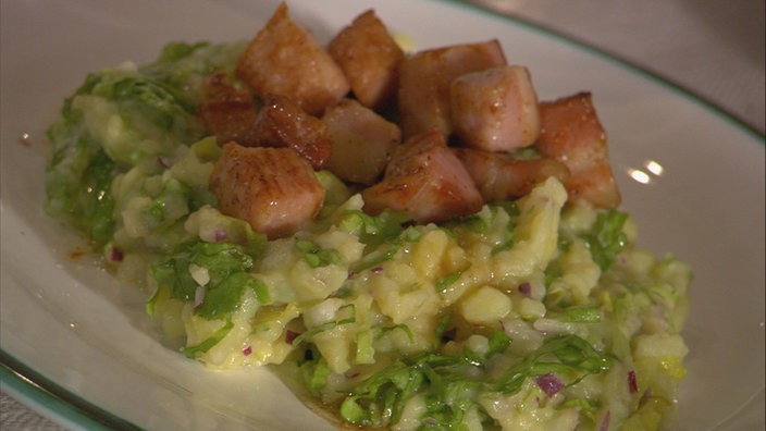 Kartoffelstampes mit Endivie