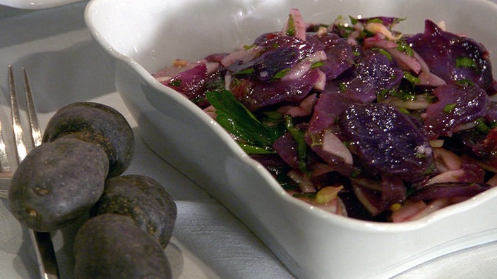 Kartoffelsalat mit Fenchel und Blutorange