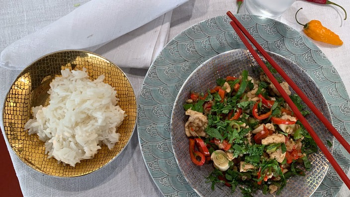 Asia-Hähnchen aus dem Wok