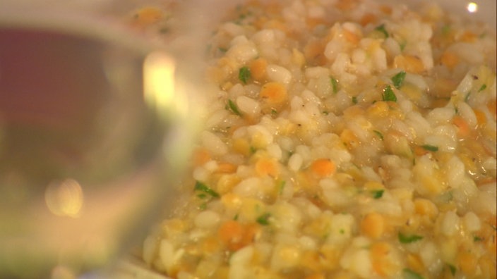 Risotto mit roten Linsen