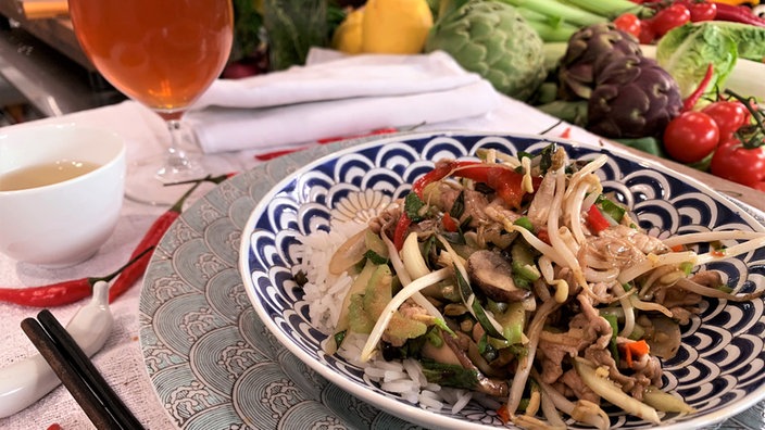 Schweineschnitzel aus dem Wok